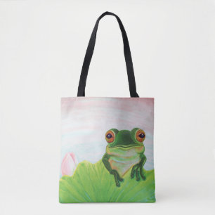 Tote Bag Grenouille verte Se détendre dans l'étang