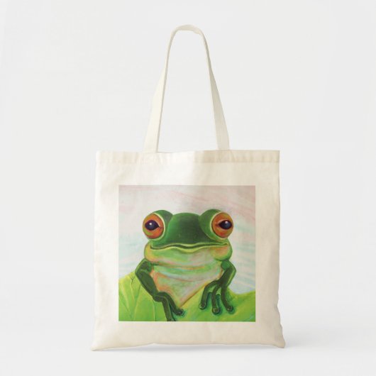 Tote Bag Grenouille verte Se détendre dans l'étang (Devant)