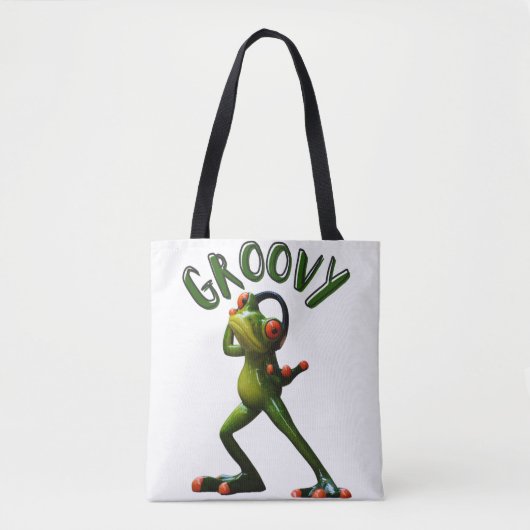Tote Bag Grenouille verte super (Devant)