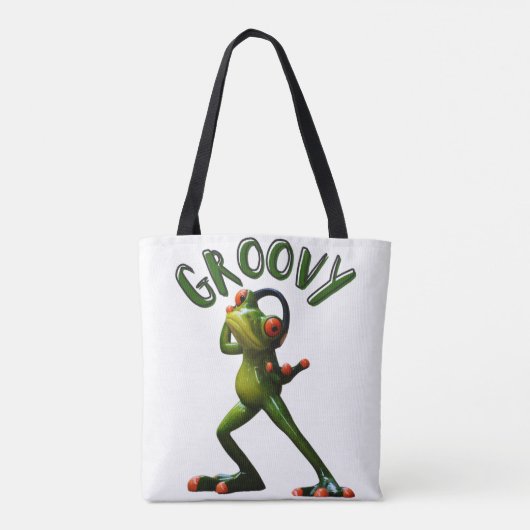 Tote Bag Grenouille verte super (Dos)