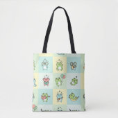 Tote Bag Grenouilles avec de petits loisirs (Devant)