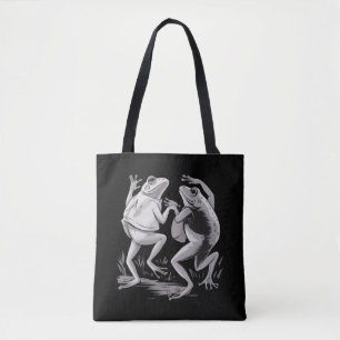 Tote Bag Grenouilles dansantes Toad Goblincore Académie som