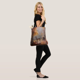 Tote Bag Greyhound à l'automne Feuilles automne Inspiration
