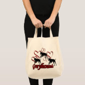 Tote Bag Greyhounds et Red Heart Chien (Devant (produit))