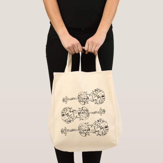 Tote Bag Gribouillage de violon (Devant (produit))