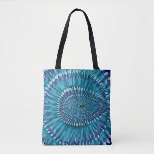 Tote Bag Gribouillis jurassique rond JE VOUS VOIS