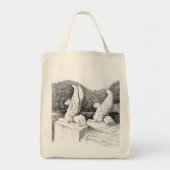 Tote Bag Griffins sculpté crayon monochrome Art (Devant)