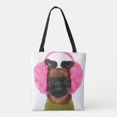 Tote Bag Griffon de Bruxelles avec les bouche-oreilles (Dos)