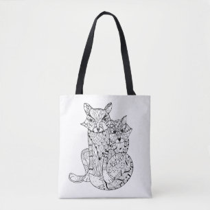 Tote Bag Griffonnage 2 de Fox de Boho