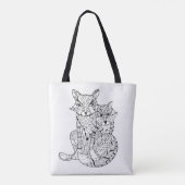 Tote Bag Griffonnage 2 de Fox de Boho (Dos)