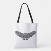 Tote Bag Griffonnage 2 de hibou (Dos)