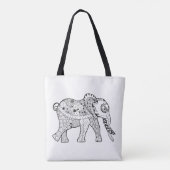 Tote Bag Griffonnage 2 d'éléphant (Dos)