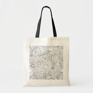 Tote Bag Griffonnage nautique