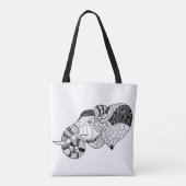 Tote Bag Griffonnage principal 2 de Zenstyle d'éléphant (Dos)