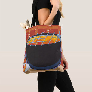 Tote Bag Grillades au barbecue avec des tongues et des broc