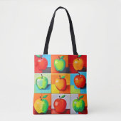 Tote Bag Grille Apple colorée (Devant)