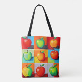 Tote Bag Grille Apple colorée (Dos)