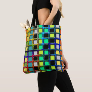 Tote Bag Grille colorée Carrelée par Shirley Taylor