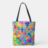 Tote Bag Grille de couleurs abstraite (Dos)