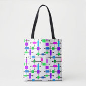 Tote Bag Grille de couleurs cool (Devant)