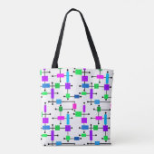 Tote Bag Grille de couleurs cool (Dos)