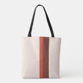 Tote Bag Grille design naturel rose rouge crème brun (Dos)