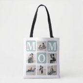 Tote Bag Grille multiphoto moderne mignonne cadeau MOM (Devant)