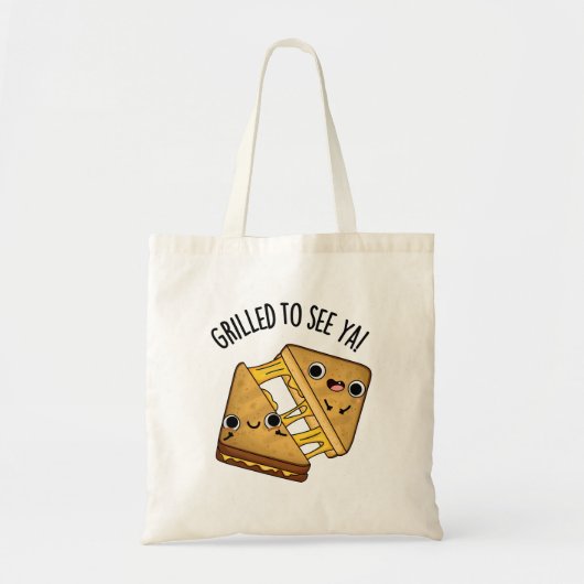 Tote Bag Grillé Pour Voir Ya Funny Puns De Nourriture (Devant)