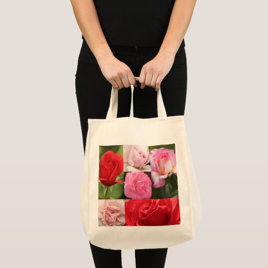 Tote Bag Grille rose (Devant (produit))