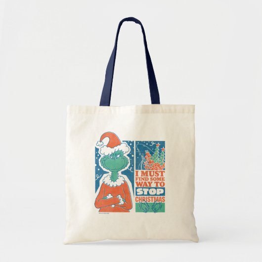 Tote Bag Grille | Stop Christmas Vintage Graphic (Devant)