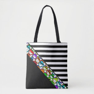 Tote Bag Grilles Motif large noir + cool
