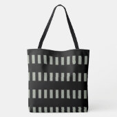 Tote Bag Grilles noires sur n'importe quel monogramme perso (Dos)
