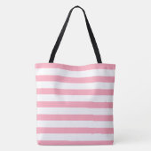 Tote Bag Grilles roses et monogramme bleu (Dos)