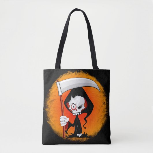 Tote Bag Grim Reaper Déplaisant Drôle Cartoon (Devant)