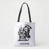 Tote Bag Grim Reaper Halloween Ticket Traite Personnalisé (Devant)