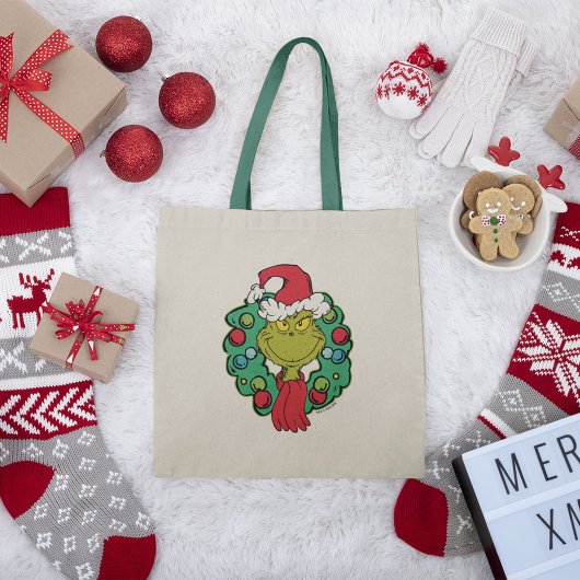 Tote Bag Grinch | Couronne de Noël