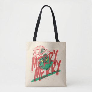 Tote Bag Grinch   Grunge Graphique Joyeux Joyeux