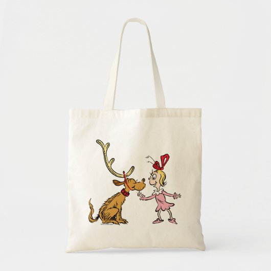 Tote Bag Grinch | Max et Cindy Lou Who (Devant)