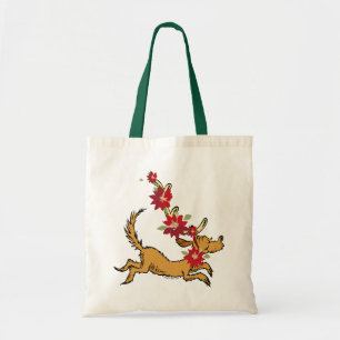 Tote Bag Grinch Max Poinsettia de Noël