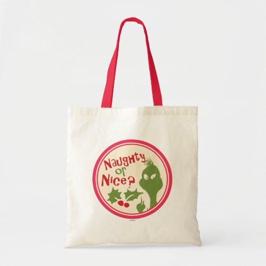 Tote Bag Grinch - Naughty ou Nice ? (Devant)