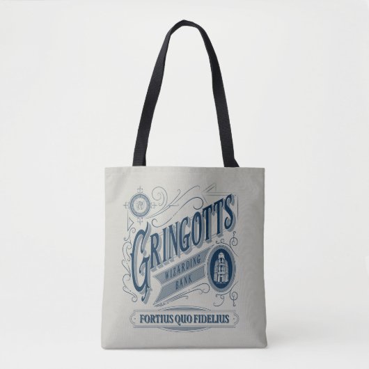 Tote Bag GRINGOTTS Assistant Banque Vintage Graphique (Devant)