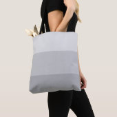 Tote Bag Gris argenté rayé (De près)