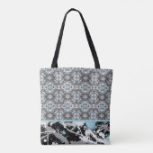 Tote Bag Gris avec éclaboussure (Dos)
