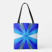 Tote Bag Gris Bleu blanc hiver Étoile de Noël de Noël (Dos)