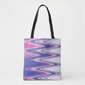 Tote Bag gris bleu Fuchsia (Devant)