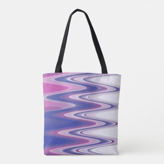 Tote Bag gris bleu Fuchsia (Dos)
