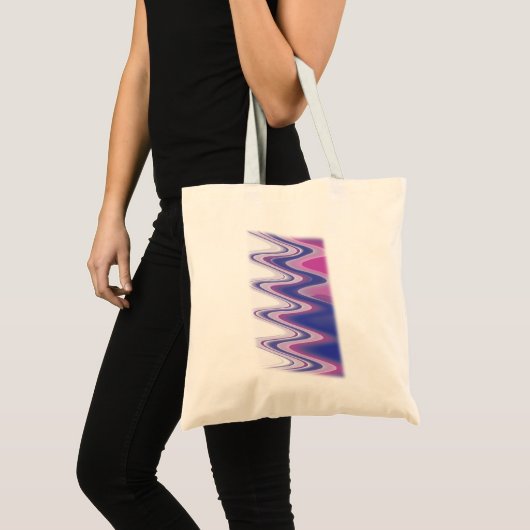 Tote Bag gris bleu Fuchsia (Devant (produit))