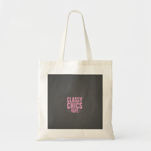 Tote Bag Gris chic de Vape de Chics (Devant)