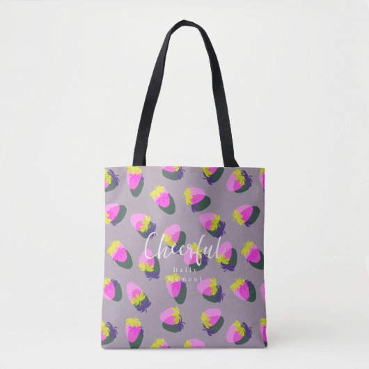 Tote Bag Gris fraise (Devant)