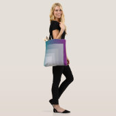Tote Bag gris magenta turquoise (Sur le modèle)